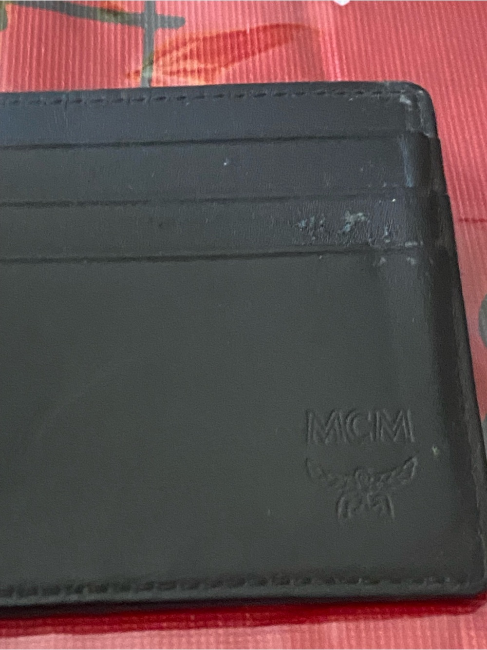MCM Black Signature Monogram Leather Wallet - Picture 5 of 11